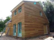 Maison construite en ossature bois avec etage